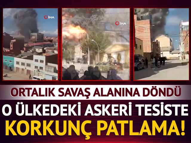 Ortalık savaşa alanına d&ouml;nd&uuml;: O &uuml;lkedeki askeri tesiste korkun&ccedil; patlama! 2 &ouml;l&uuml;, 81 yaralı