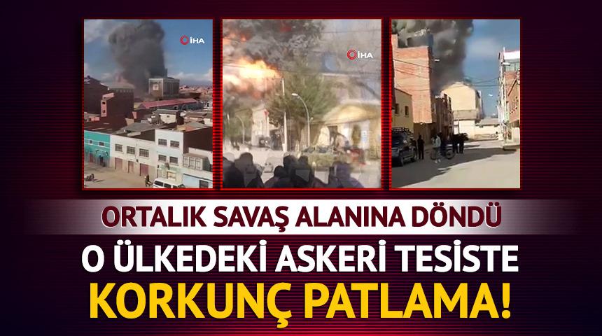 Ortalık savaşa alanına d&ouml;nd&uuml;: O &uuml;lkedeki askeri tesiste korkun&ccedil; patlama! 2 &ouml;l&uuml;, 81 yaralı