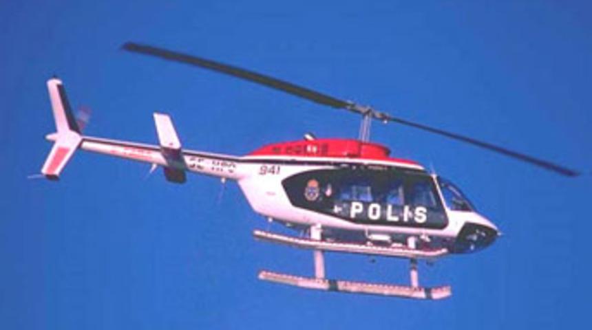 Beykoz'da polis helikopteri d&uuml;şt&uuml;