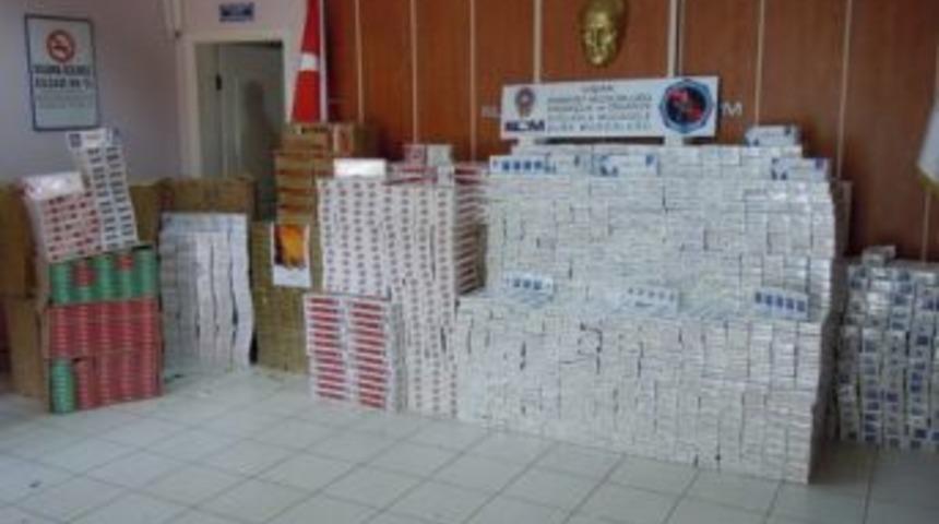 Uşak'ta ka&ccedil;ak sigara operasyonu