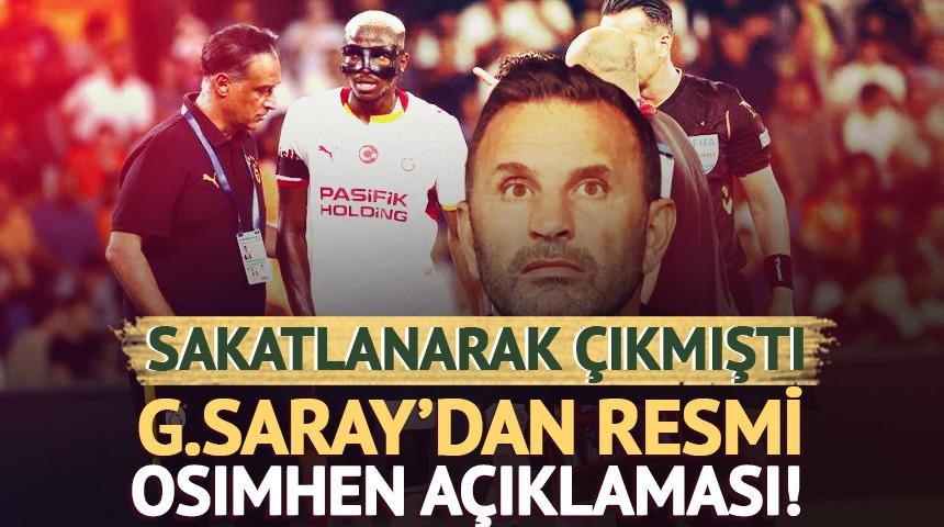 Sakatlanarak oyundan &ccedil;ıkmıştı! Galatasaray'dan Osimhen a&ccedil;ıklaması geldi