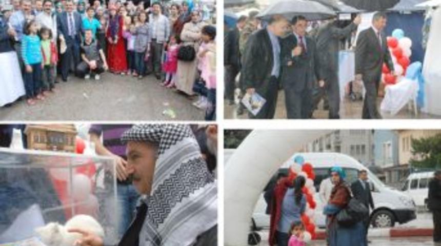 Yağmur'da, engel olmadı