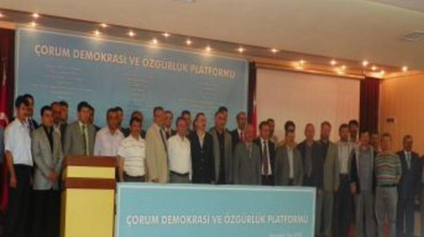 &Ccedil;orum'da demokrasi ve &ouml;zg&uuml;rl&uuml;k i&ccedil;in 54 STK bir araya geldi