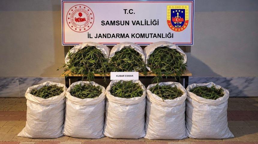 Bafra&rsquo;da 63 kilo kubar esrar ele ge&ccedil;irildi
