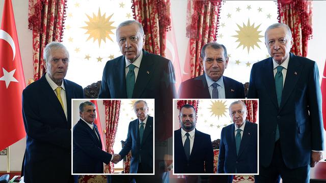 Cumhurbaşkanı Erdoğan'dan 4 büyük kulübün başkanlarına kabul!