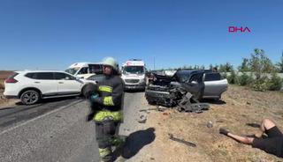 Yer: Tekirdağ! İki otomobil, kafa kafaya &ccedil;arpıştı; 5 yaralı