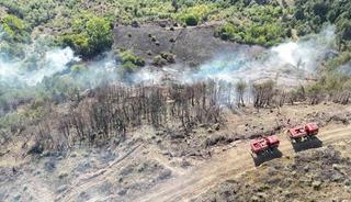 Karab&uuml;k&rsquo;te yangın! Bir samanlık yandı