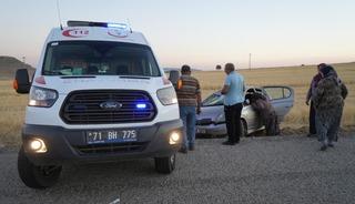 Kırıkkale'de otomobil takla attı: 4 yaralı