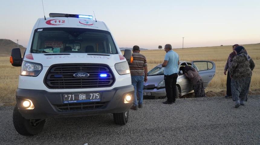 Kırıkkale'de otomobil takla attı: 4 yaralı