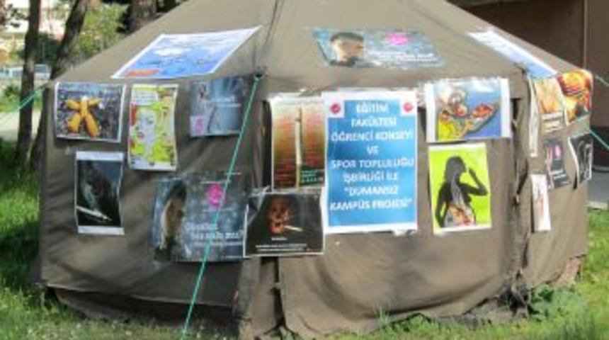 &Ouml;ğrenciler, &lsquo;Dumansız Kamp&uuml;s&rsquo; projesini tanıttı