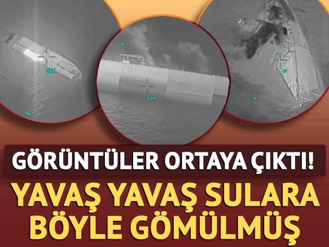 ABD vurdu, İran tankeri battı! G&ouml;r&uuml;nt&uuml;ler paylaşıldı