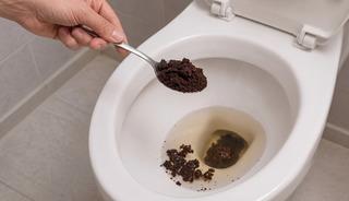 Tuvalete d&ouml;k&uuml;len bir kaşık kahve telvesi adeta mucize yaratıyor