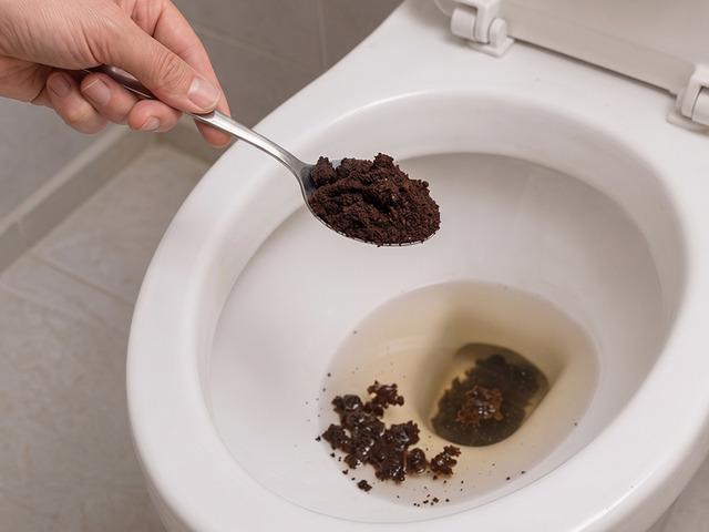 Tuvalete d&ouml;k&uuml;len bir kaşık kahve telvesi adeta mucize yaratıyor