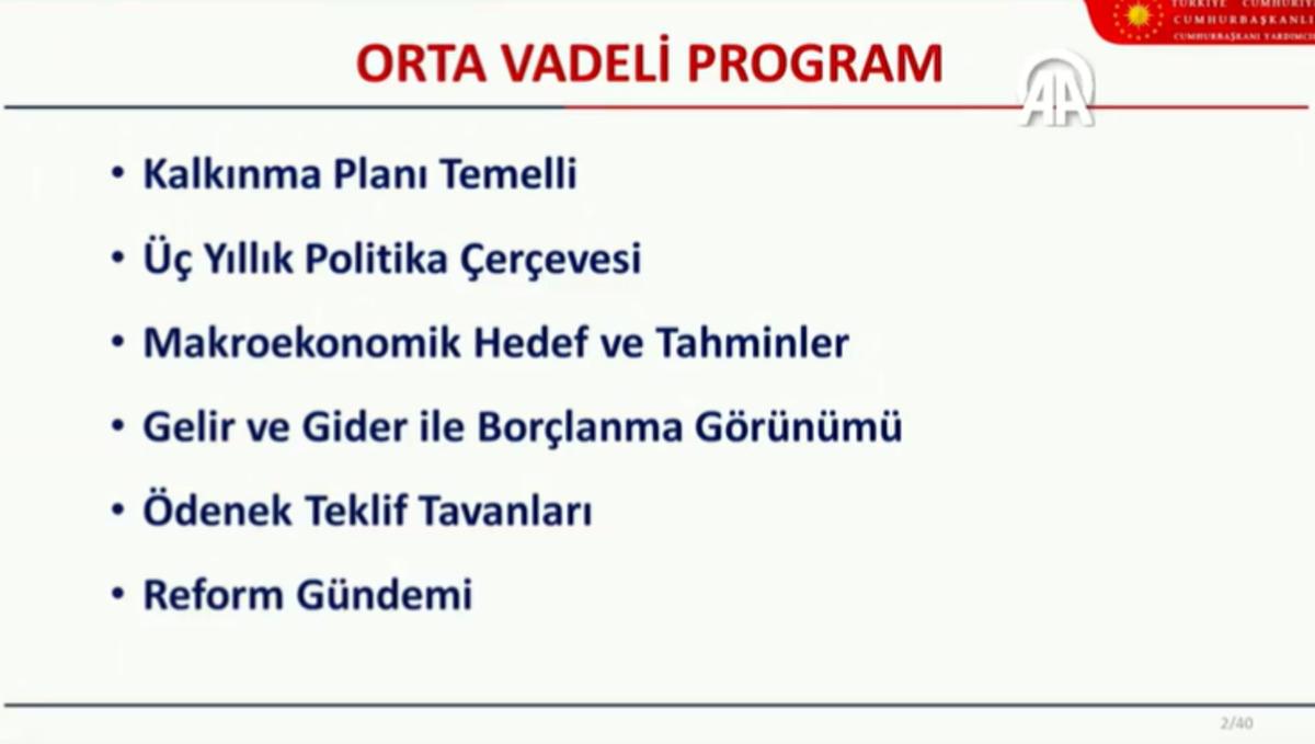 Ekonominin 3 yıllık yol haritası OVP açıklandı