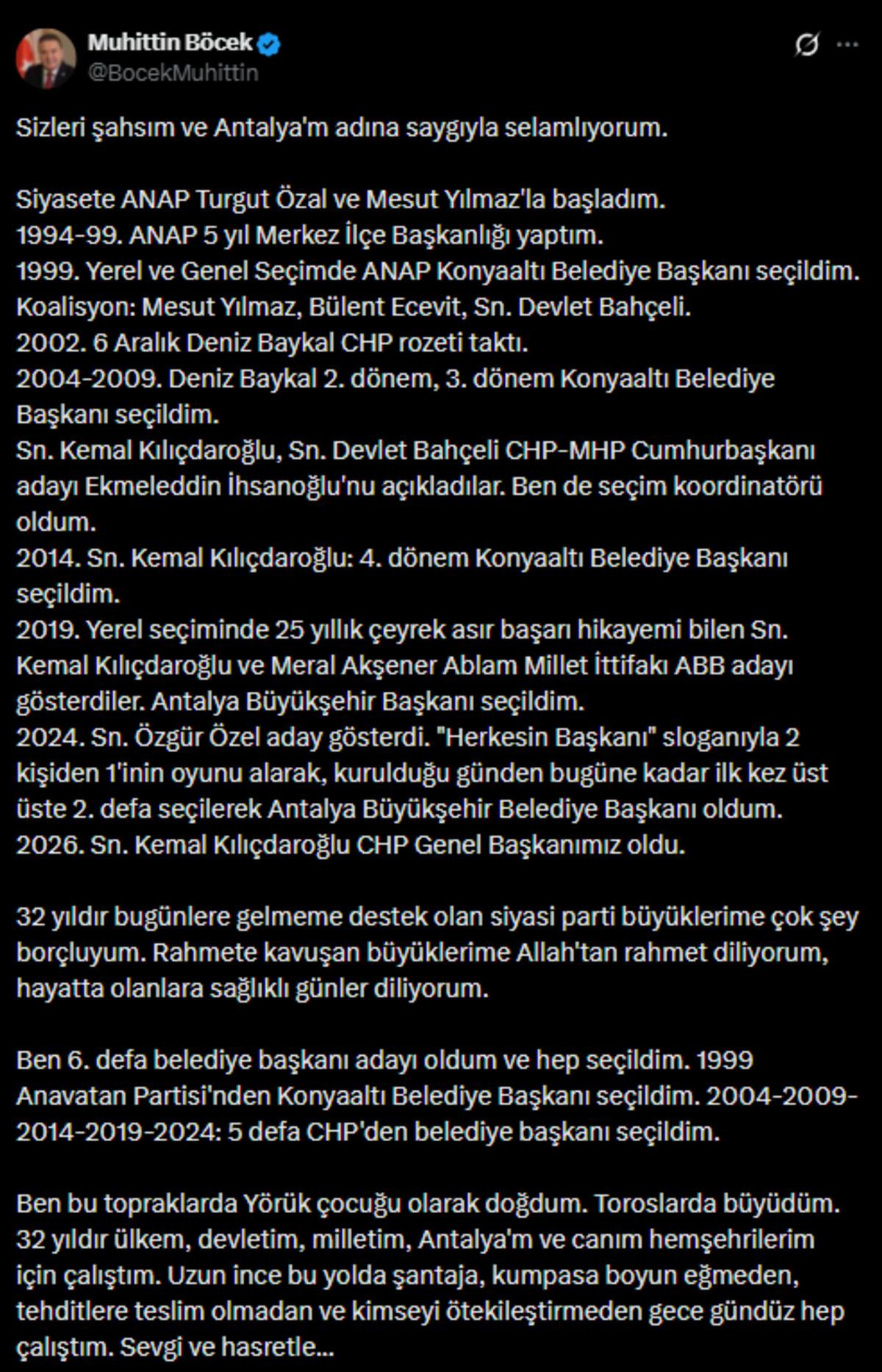 Muhittin Böcek’in mektubunda dikkat çeken Özgür Özel-Kılıçdaroğlu detayı 4