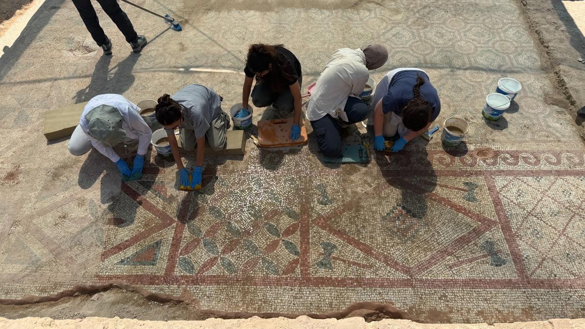 Yüzyıllardır toprağın altındaydı! Kastamonu da 105 metrekarelik mozaik bulundu 2