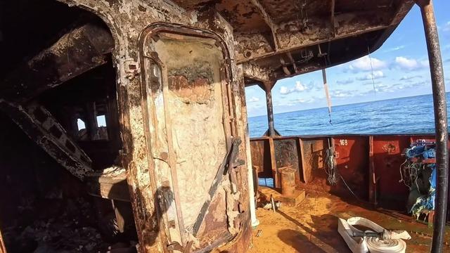 Rusya'da vurulup Şile'ye sürüklenmişti! O geminin içi ilk kez görüntülendi: Barut kokuyor