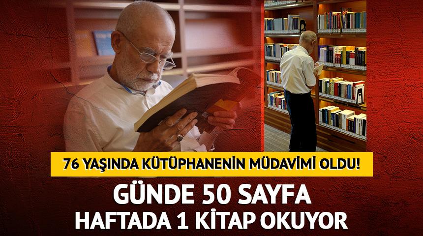 76 yaşında k&uuml;t&uuml;phanenin m&uuml;davimi oldu! 