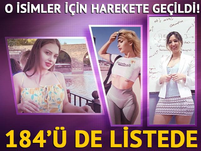 M&uuml;stehcenlik soruşturması! 184 isme erişim engeli: Esra Rabia &Uuml;nal, Fidan Karaaslan, Gizem Bağda&ccedil;i&ccedil;ek...