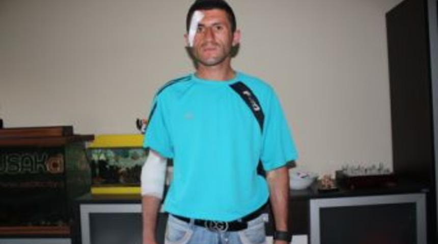 Uşaklı Maratoncuya araba &ccedil;arptı