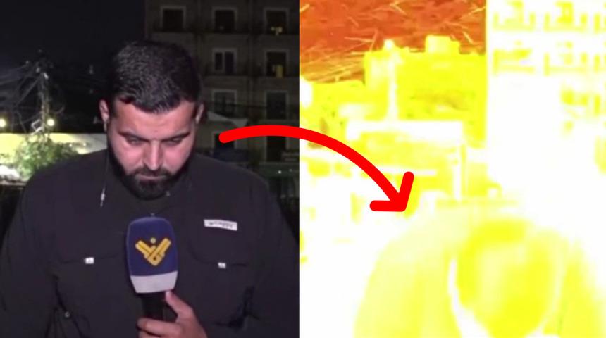 L&uuml;bnanlı muhabir canlı yayında İsrail hava saldırısının hedefi oldu