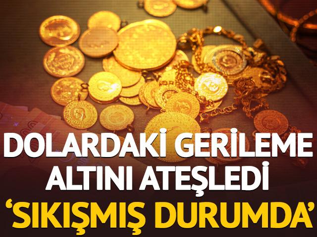 Altın y&uuml;kseldi 'Hala sıkışmış durumda'