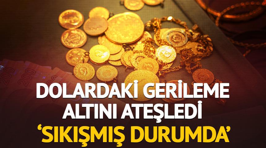 Altın y&uuml;kseldi 'Hala sıkışmış durumda'