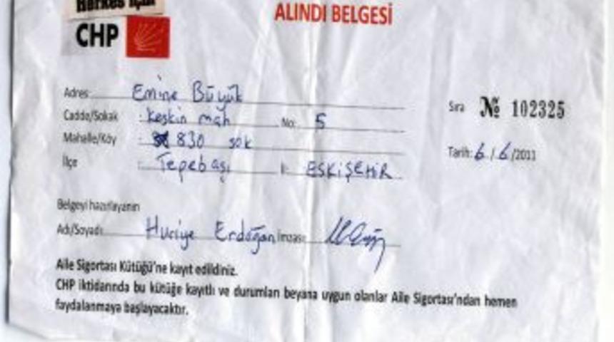 CHP, se&ccedil;im sonucunu beklemeden aile sigortası kayıtlarına başlamış