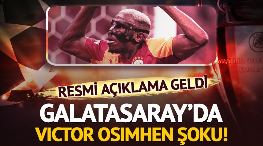 Galatasaray'da Victor Osimhen'den k&ouml;t&uuml; haber geldi!