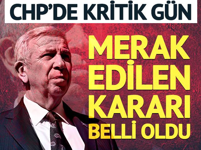 CHP&rsquo;de kritik g&uuml;n &ouml;ncesi Mansur Yavaş&rsquo;tan dikkat &ccedil;eken karar