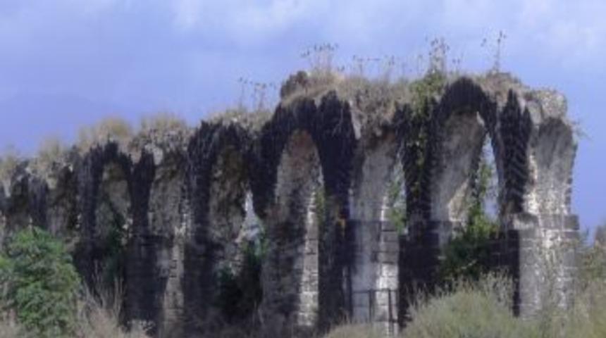 Tarihi eserler tarla sınırı oldu