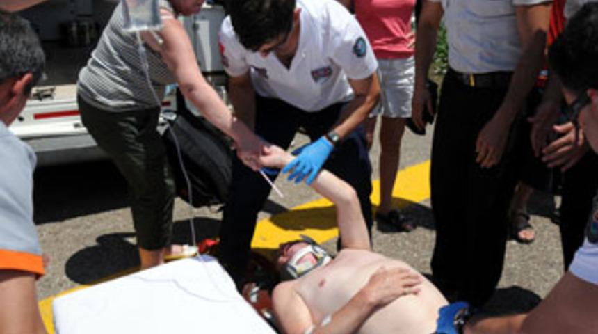 Banyoda d&uuml;şen turist fel&ccedil; oldu