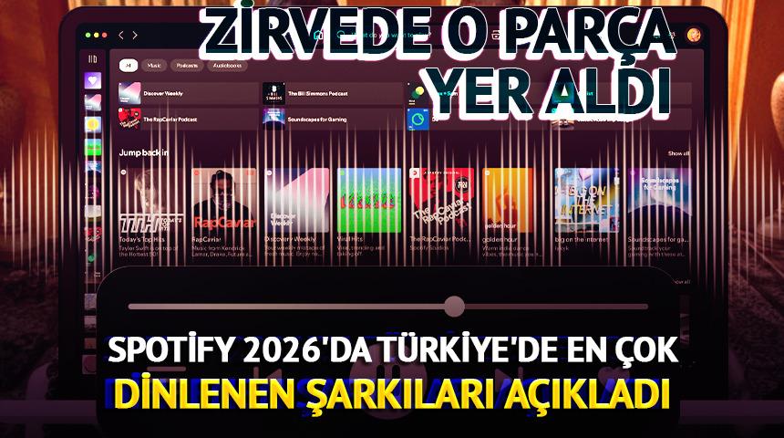 Spotify 2026'da T&uuml;rkiye'de en &ccedil;ok dinlenen şarkıları a&ccedil;ıkladı