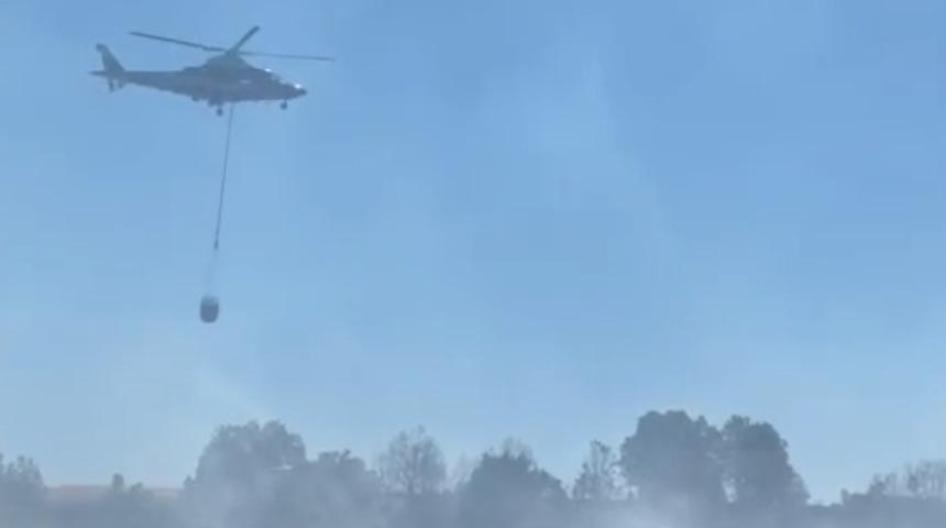 Bolu&rsquo;da yangın; otlar tutuştu, alevler ağa&ccedil;lara sı&ccedil;radı