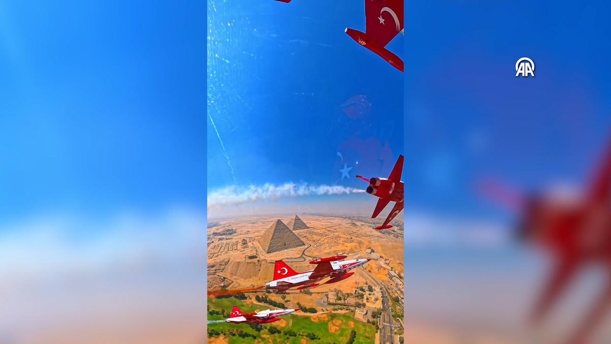 Piramitlerin &uuml;zerinde T&uuml;rk izi! MSB "Dikkat, bu g&ouml;r&uuml;nt&uuml;ler yapay zeka değil" diyerek paylaştı 2