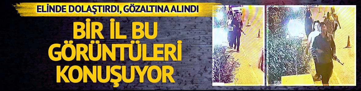 Sokakta elinde g&ouml;r&uuml;l&uuml;nce g&ouml;zaltına alındı