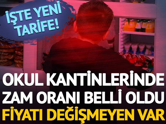 Okul kantin fiyatları belli oldu: Y&uuml;zde 6,2 artış! Fiyatı değişmeyen var