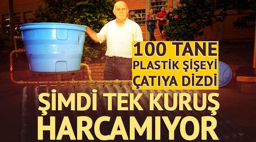 100 plastik şişeyle ısıtıcı yaptı! Tek kuruş harcamıyor