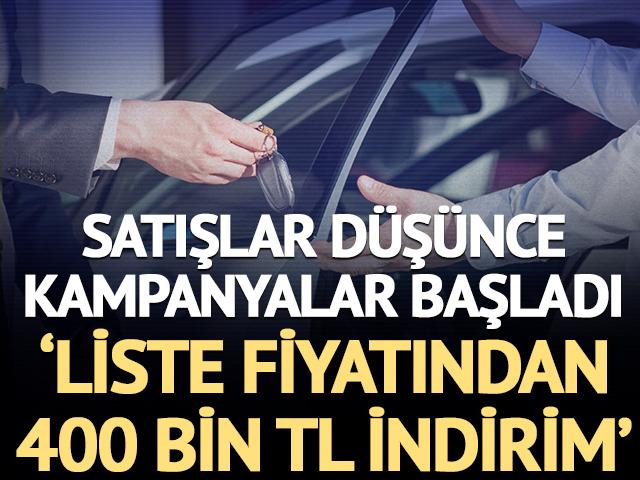 Otomobil markaları kampanya başlattı '400 bin TL indirim'