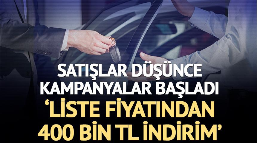Otomobil markaları kampanya başlattı '400 bin TL indirim'