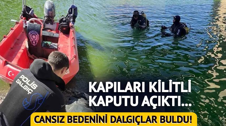 Aracının kaputu a&ccedil;ık haldeydi... Cesedi &Ccedil;ubuk Barajı'nda bulundu