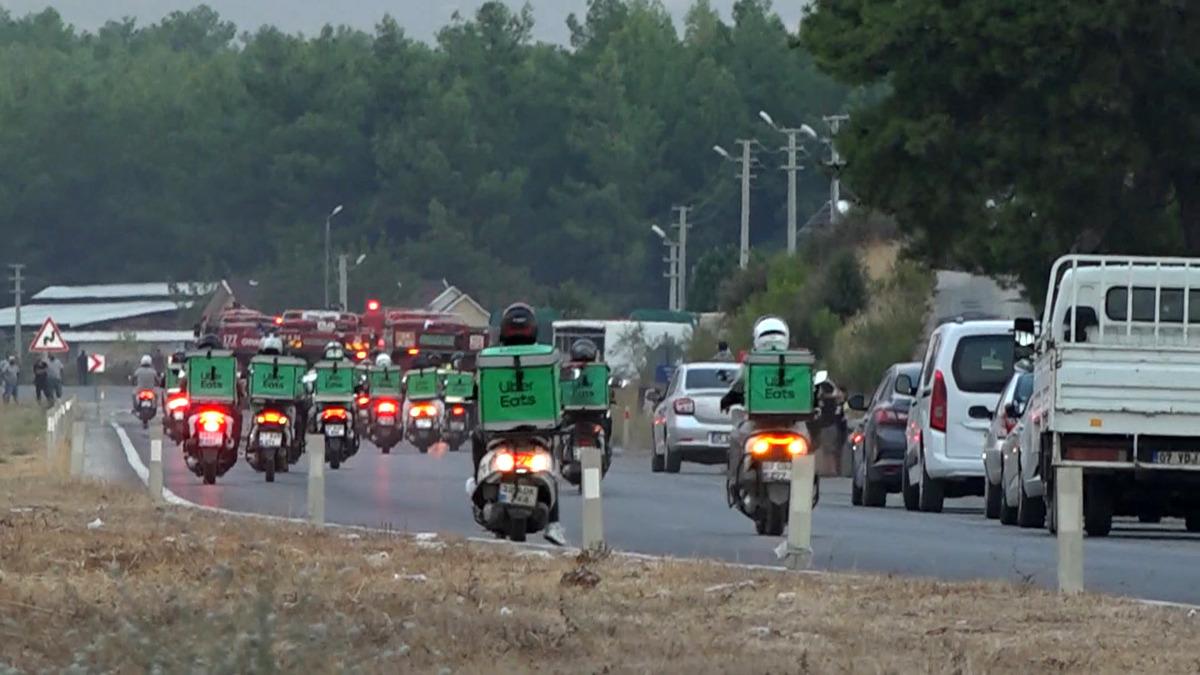 Antalya daki yangında 3. g&uuml;nde kahreden haber... Herkes seferber oldu: Kuryeler erzak taşıyor, mahalleli havuz dolduruyor! 2