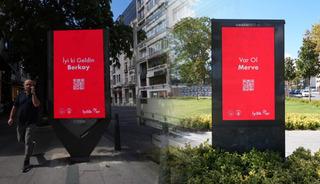 81 ildeki billboardlarda yer alan QR kodlu mesajlar merak uyandırdı