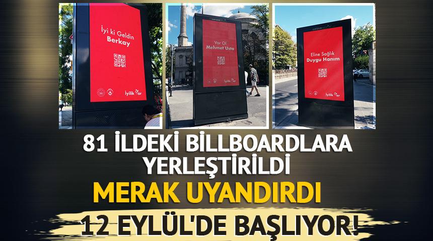 81 ildeki billboardlarda yer alan QR kodlu mesajlar merak uyandırdı