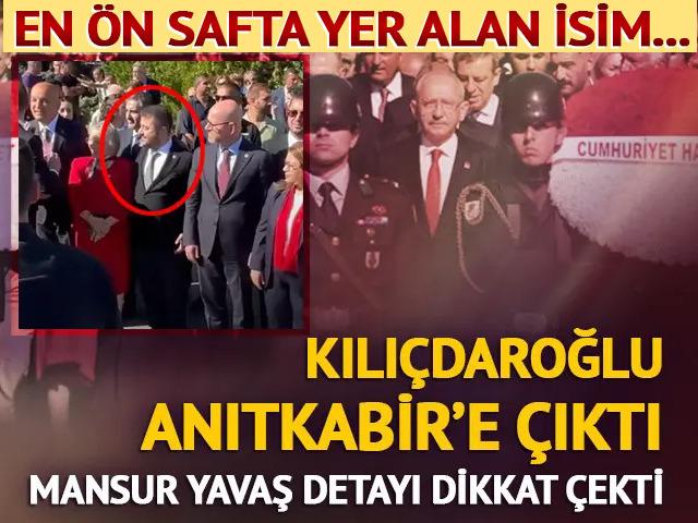 Kılı&ccedil;daroğlu Anıtkabir'e &ccedil;ıktı, o isim de &ouml;n safta