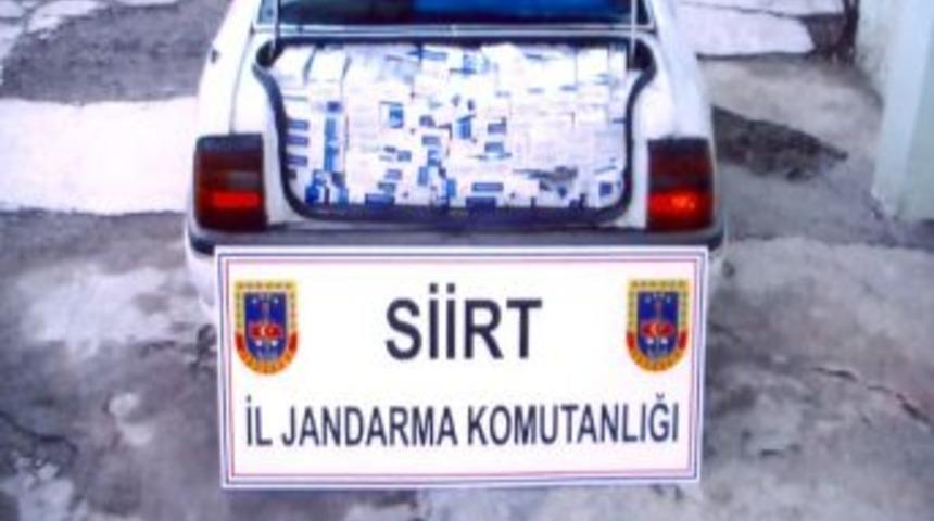 Siirt'te 9 bin 700 paket ka&ccedil;ak sigara ele ge&ccedil;irildi