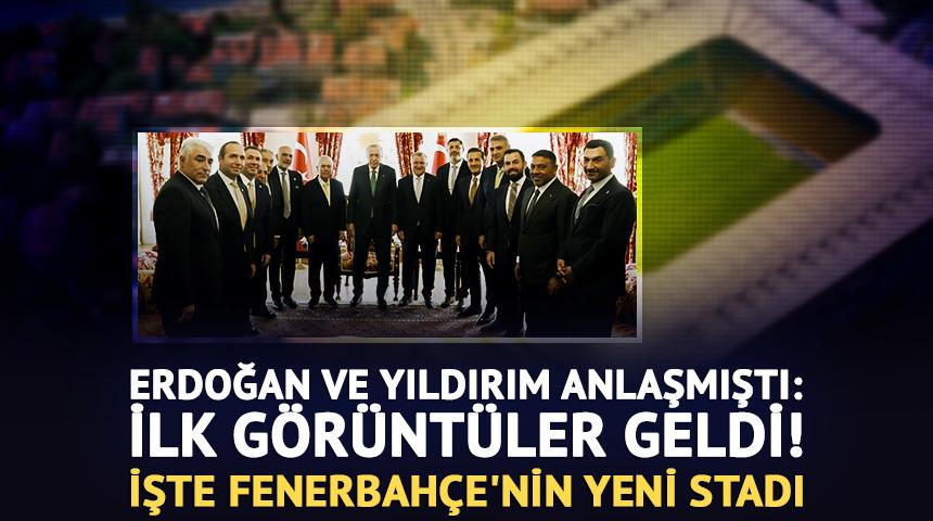Erdoğan ve Yıldırım anlaşmıştı: İlk g&ouml;r&uuml;nt&uuml;ler geldi! İşte Fenerbah&ccedil;e'nin yeni stadı
