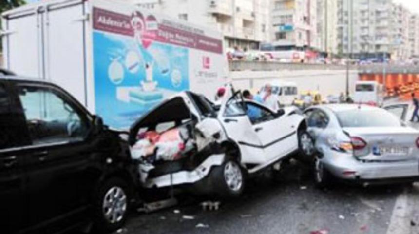 Zincirleme kaza, ucuz atlatıldı