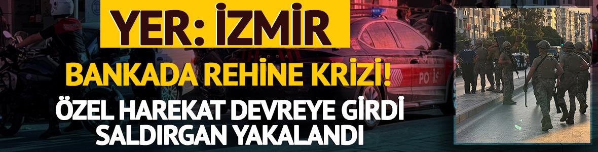 İzmir'de bankadaki rehine krizinde 5 &ccedil;alışan kurtarıldı! Ş&uuml;pheli g&ouml;zaltında