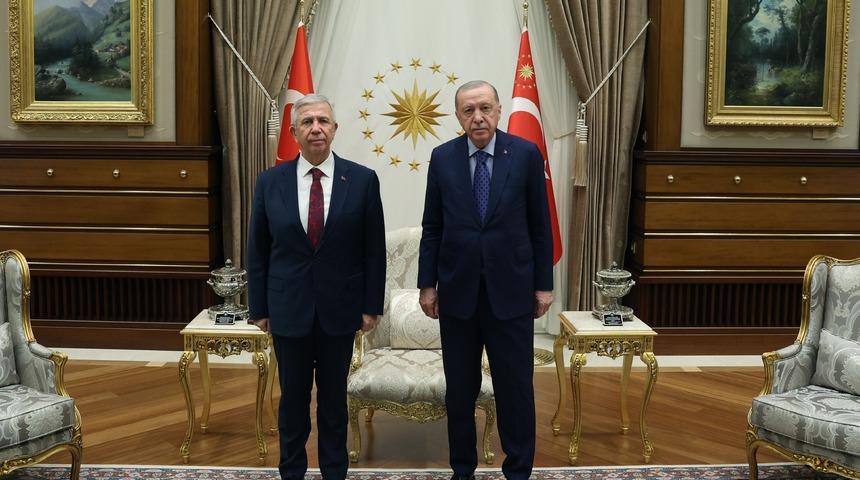 Cumhurbaşkanı Erdoğan, Mansur Yavaş'ı kabul etti